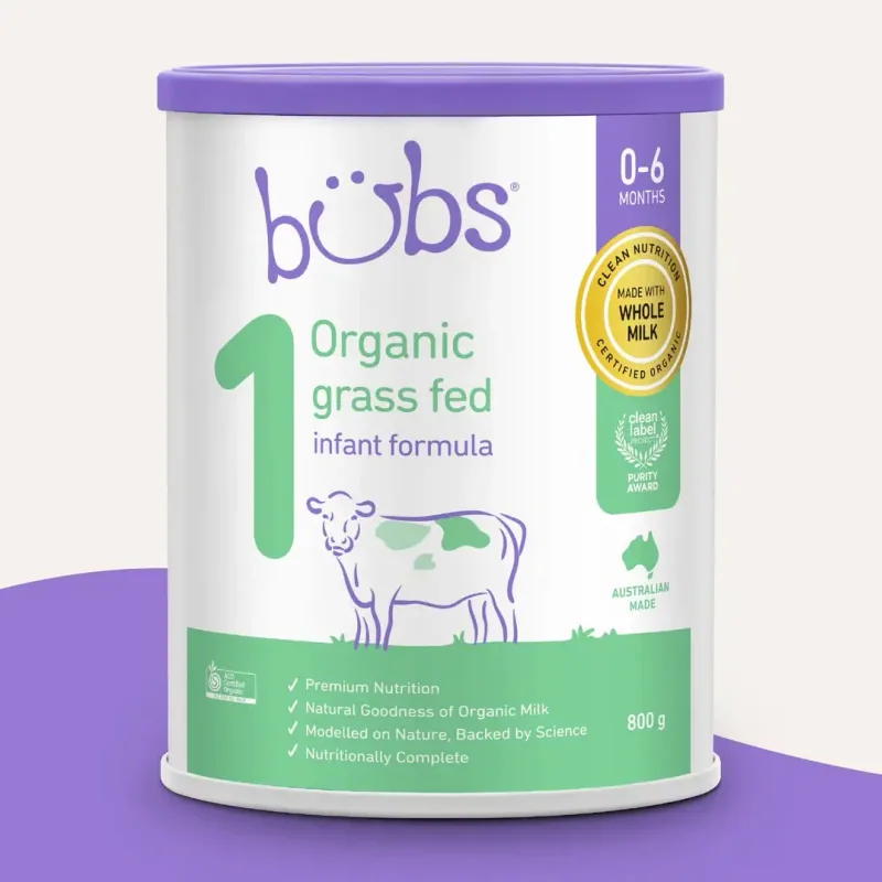 Bubs Organic Grass Fed Stage 1 card