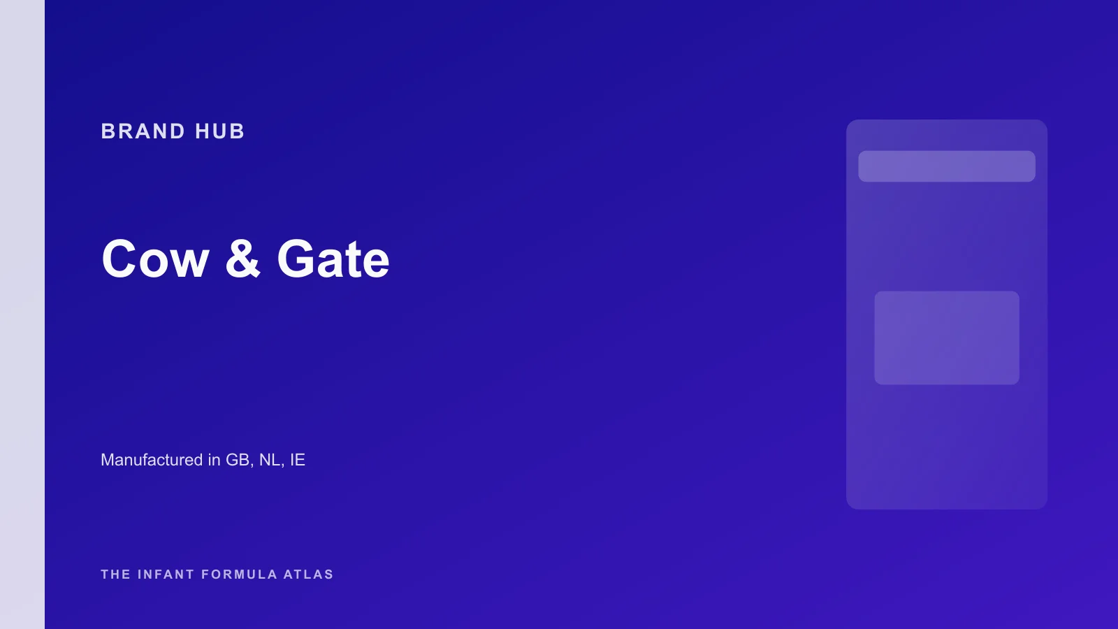 Cow & Gate brand hub hero