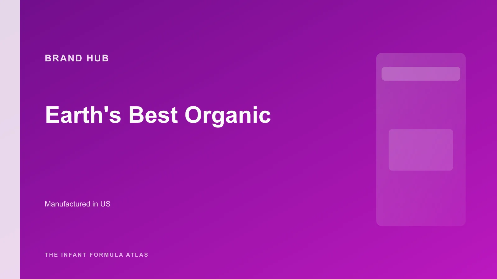 Earth's Best Organic brand hub hero