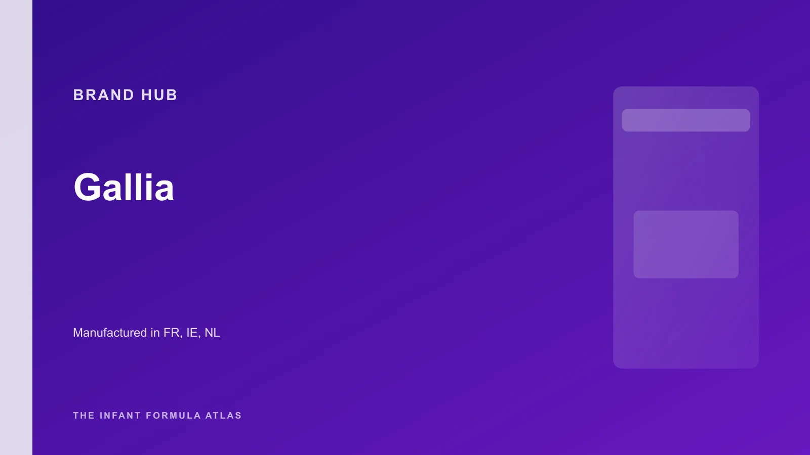 Gallia brand hub hero