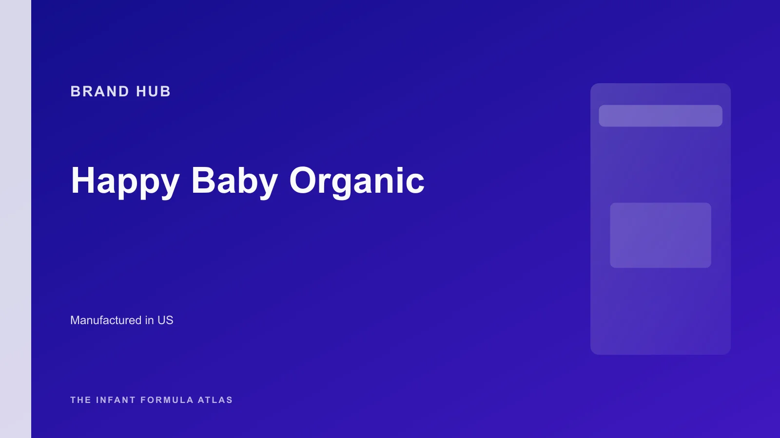 Happy Baby Organic brand hub hero