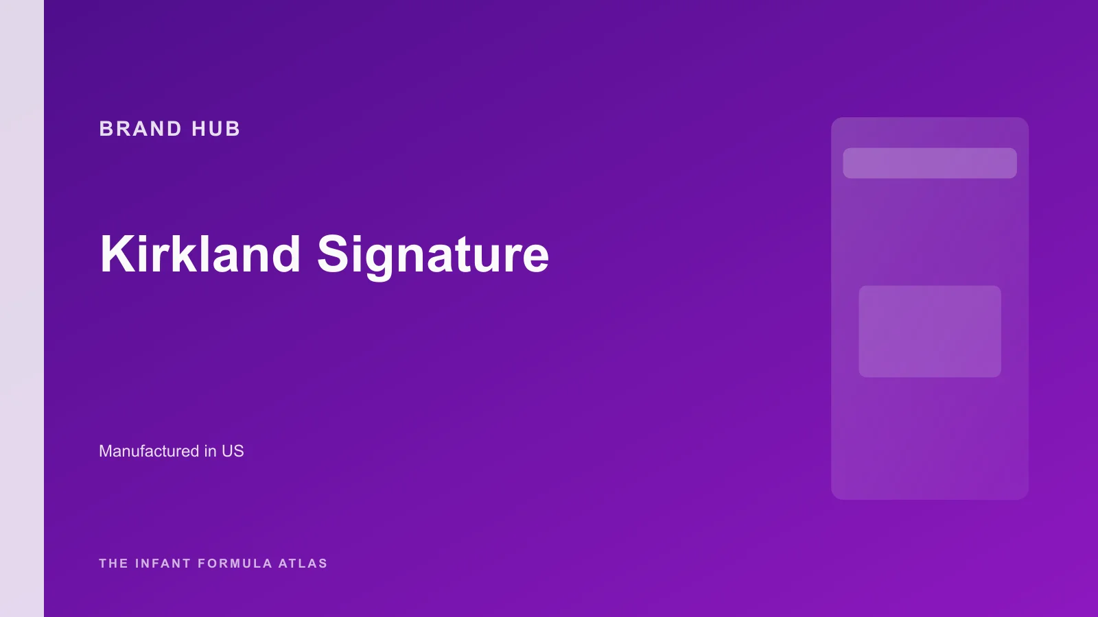 Kirkland Signature brand hub hero