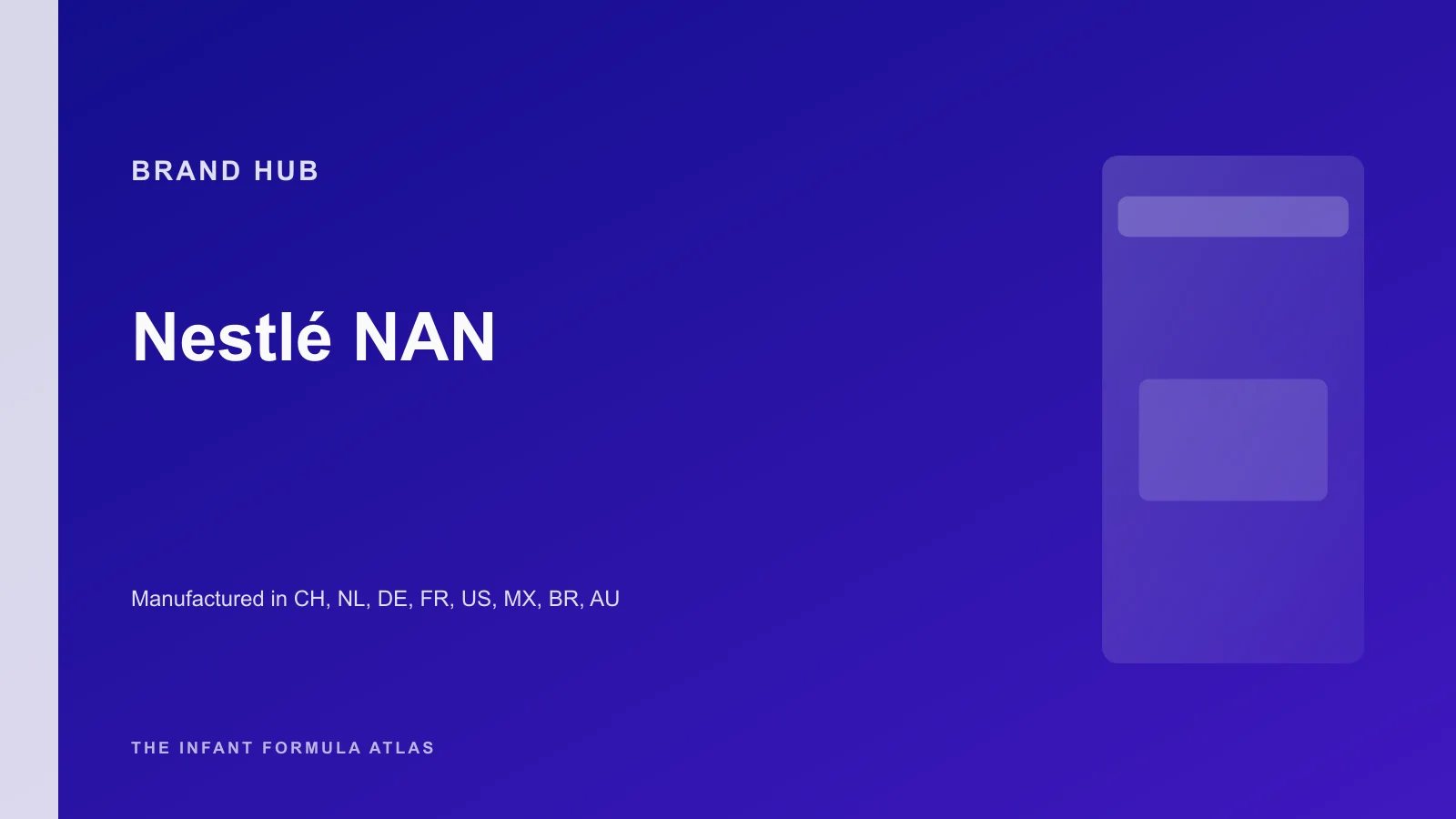 Nestlé NAN brand hub hero