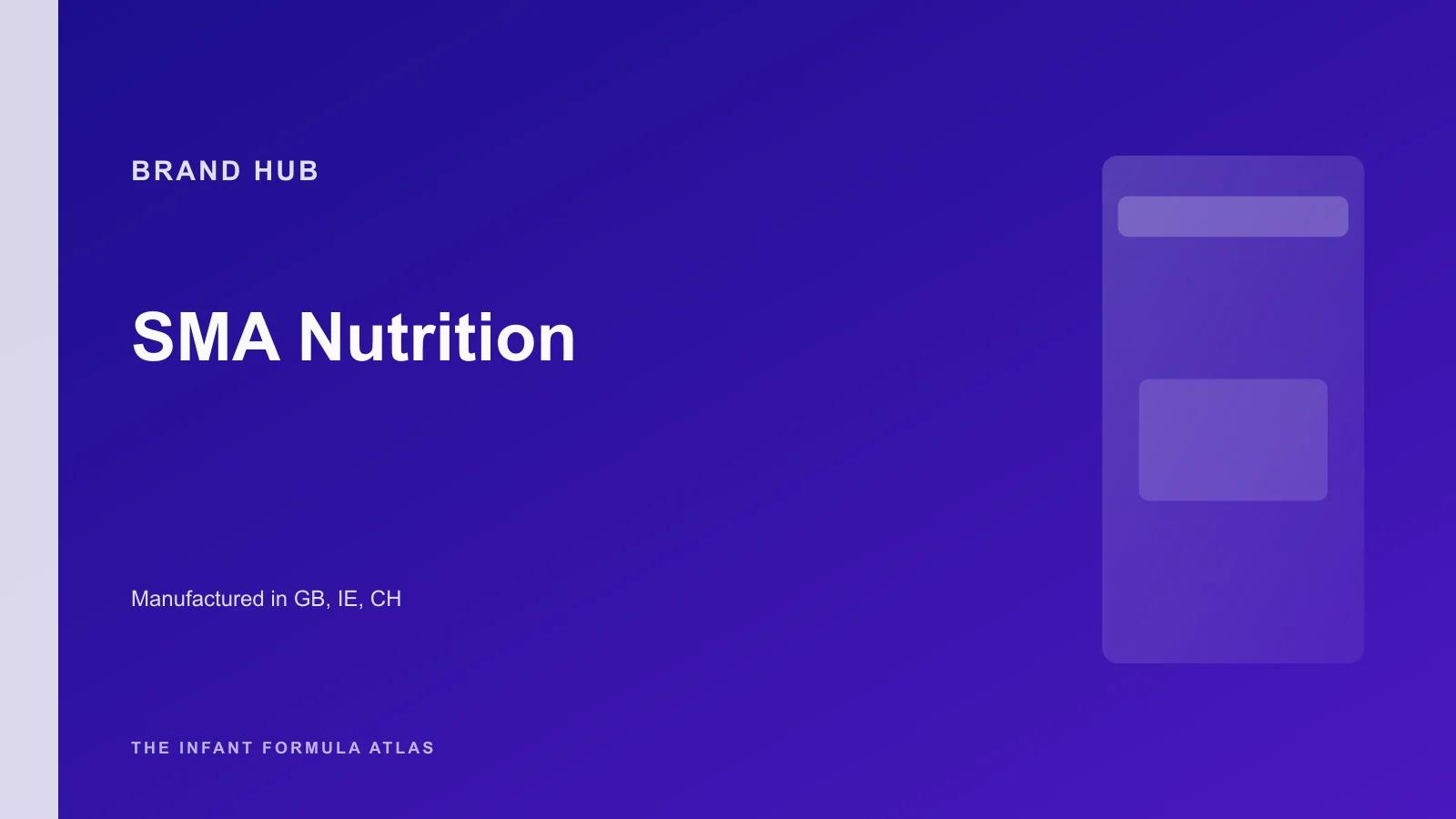 SMA Nutrition brand hub hero