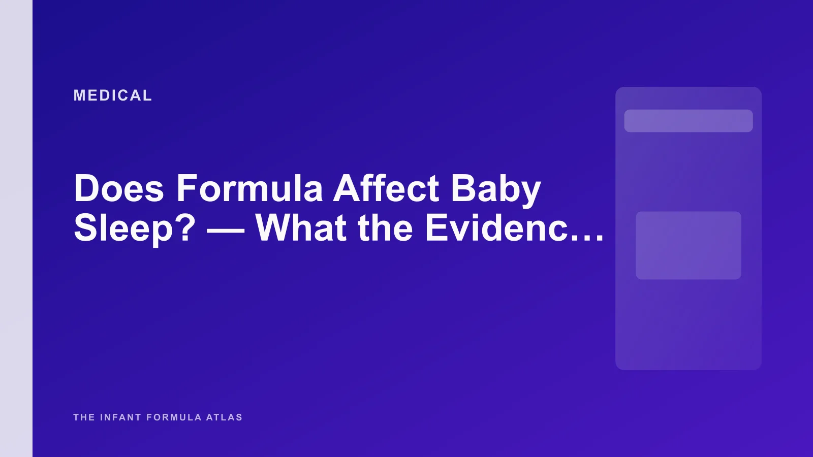 Does Formula Affect Baby Sleep? - What the Evidence Actually Says