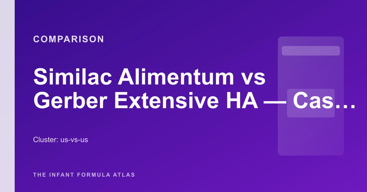 Similac Alimentum vs Gerber Extensive HA - Casein eHF vs Whey eHF (Both ...