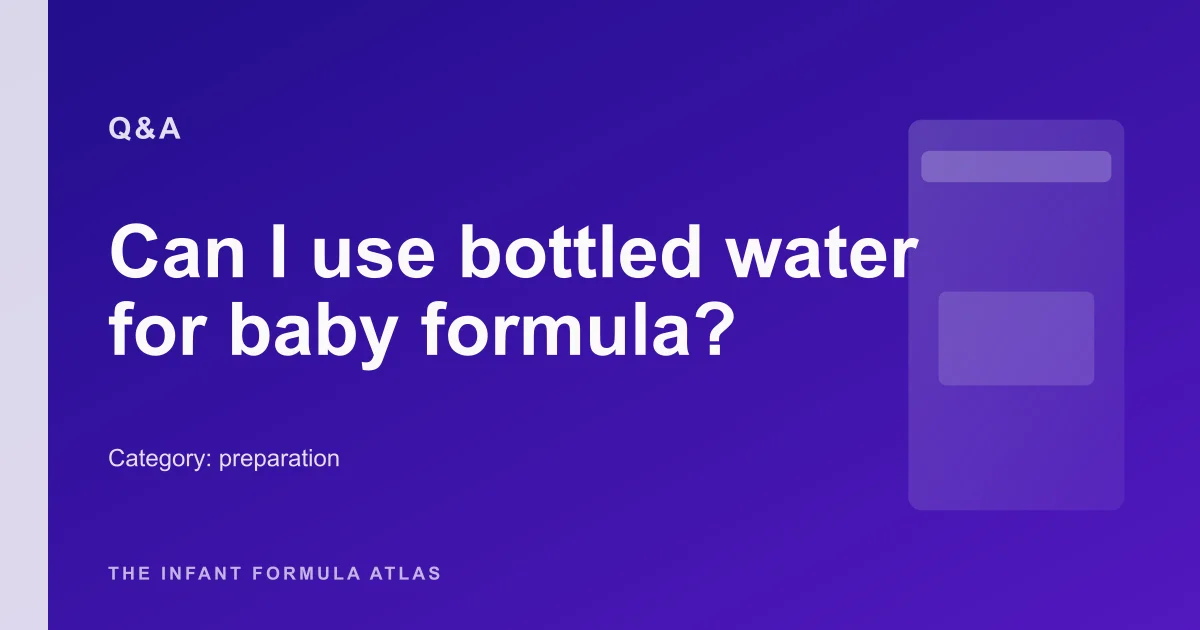 Water Races Formula Can I use bottled water for baby formula? — The Infant Formula Atlas ...